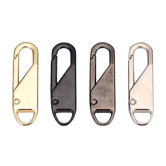 Zipper Pull Replacement Metal Zipper Slider Repair Kit Universal Zipper Tab Fixer Durable Handle Puller For Jackets Luggage Backpacks Purses Boots Pants Tent Daily Zipper Damage Repair 4Pc