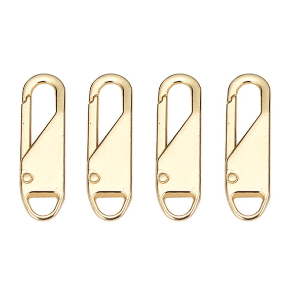 Zipper Pull Replacement Metal Zipper Slider Repair Kit Universal Zipper Tab Fixer Durable Handle Puller For Jackets Luggage Backpacks Purses Boots Pants Tent Daily Zipper Damage Repair 4Pc,Gold