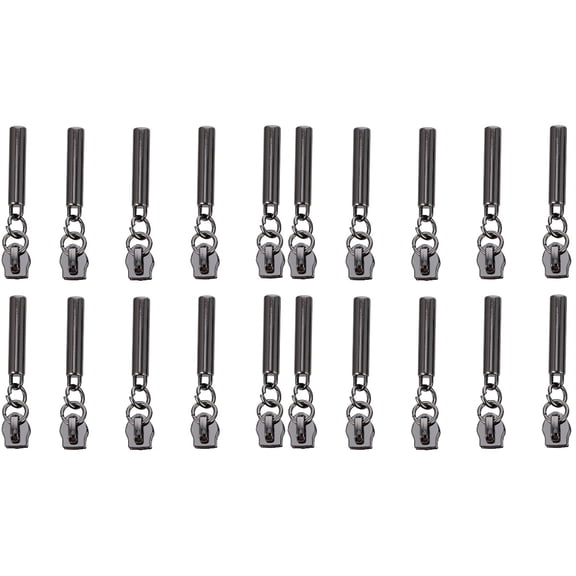 ifundom Durable Black Zipper Fixers for DIY Projects and Repairs 20Pcs