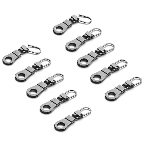 Zipper Pull Replacement for Small Holes Zipper, Detachable Zipper Tab Repair for Clothing Jackets Boots Purse 10 Pieces