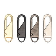 Zipper Pull Replacement, Heavy Duty Universal Zipper Puller, Detachable Zipper Pull Oval Tabs for Luggage Clothing Jackets Backpacks Boots Purse Coat, 4 Pcs, 1.46x0.43"