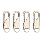 Zipper Pull Replacements, Zipper Repair Kit, Zipper Slider Pull Tab, Universal Zipper Fixer, Metal Zipper Head Pullers, Handle Zipper Extenders for Clothing Jackets Backpack Boots Purse Coat, 4 Pcs