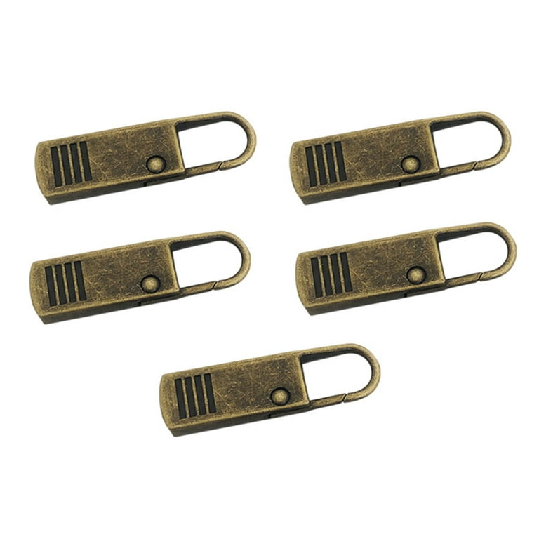 Zipper Pull Tab Replacement Resistant To Wear And Fade For Jacket Coat  Boots Bronze 5PCS 