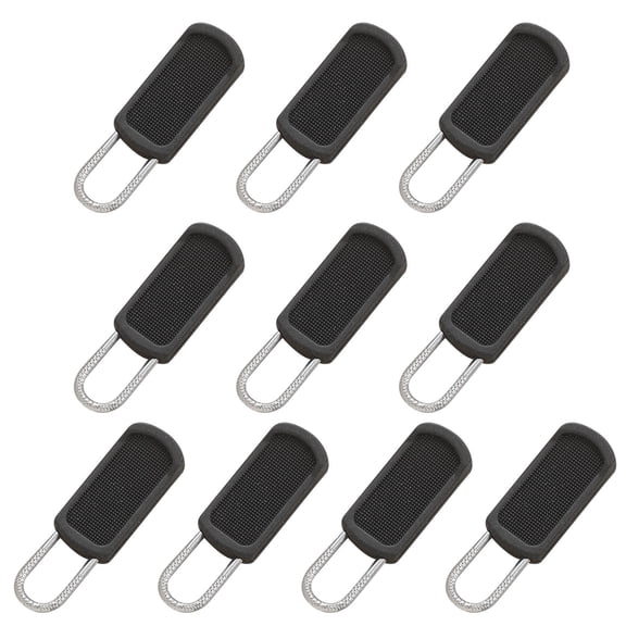 Zipper Pull, Universal Zipper Pull Replacement Kit, Removable Zipper Pulls Tab Replacement (10 Pcs), Black Zipper Pulls for Jackets, Luggage, Backpacks, Purses, Boots, Pants, Tents