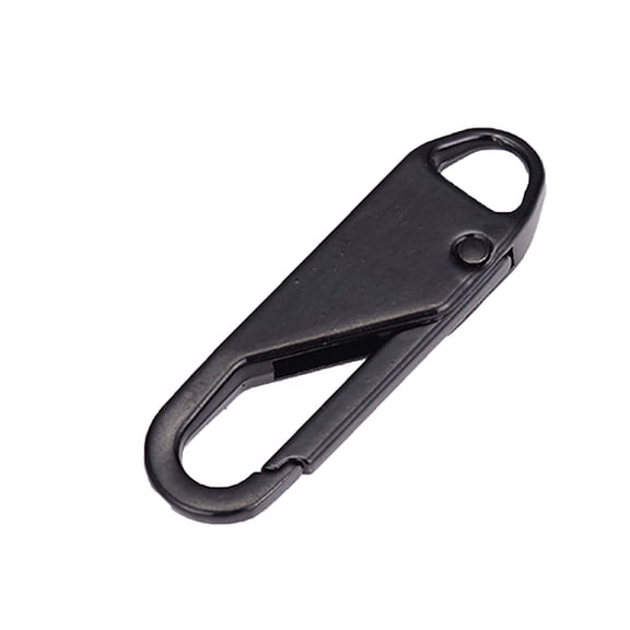 Zipper Pulls Replacement, Zipper Slider Replacement, Universal Zipper Repair, Black Removable Zipper Pull Tab, 1 in Carabiner Clip, 1 Pc
