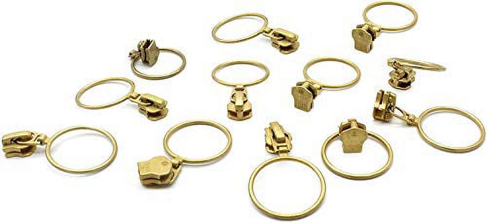 Zipper Repair Kit - #5 Antique Brass YKK Slider with Bell Pull Style - Exposed Fancy Zipper Slider Replacement- 2 Sliders per Pack - Made in The