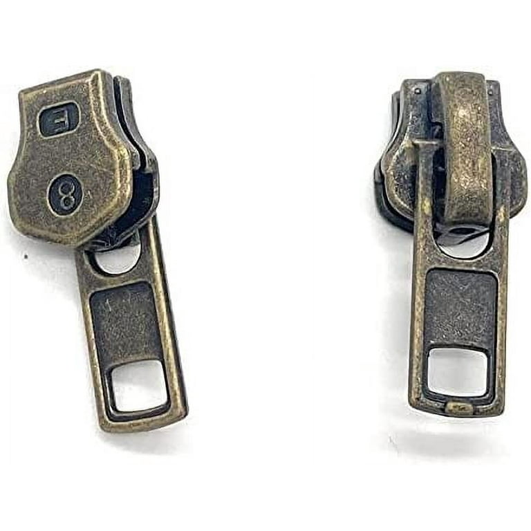 Zipper Repair Kit #8 Heavy Duty Universal Antique Brass Jacket