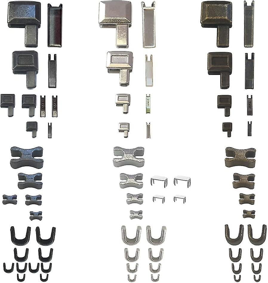 Zipper Repair Kit Metal Retainer Insertion Pin Zipper Top/bottom Stop