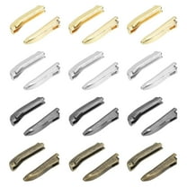 Uxcell Zipper Repair Kit, Metal Zipper Latch Slider Retainer Insert Pin Top Bottom Stoppers, Fit for Coat Light Gold/Black/Silver/Bronze #3