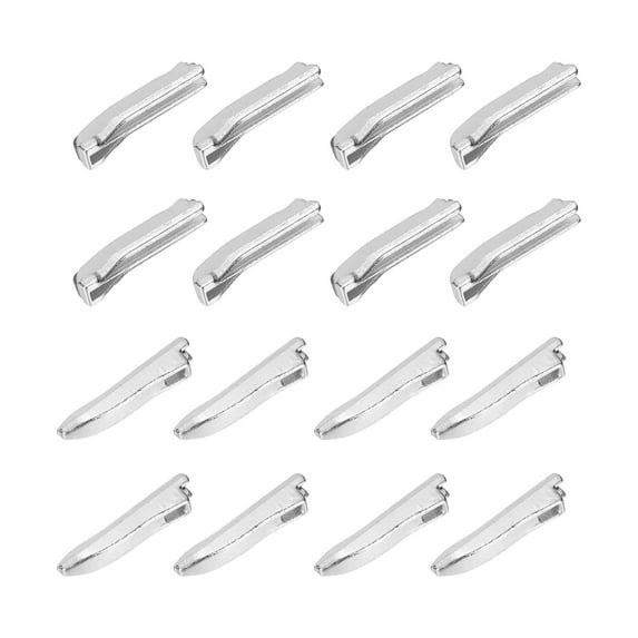 Uxcell Zipper Repair Kit, Metal Zipper Latch Slider Retainer Insert Pin Top Bottom Stoppers, Fit for Sewing Silver #3