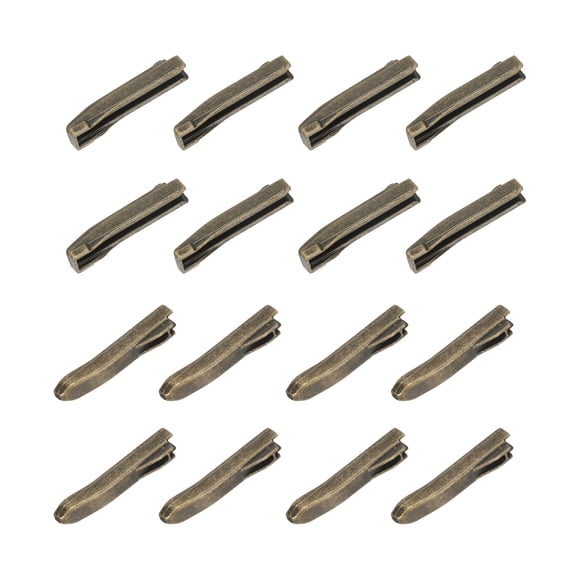 Uxcell Zipper Repair Kit, Metal Zipper Latch Slider Retainer Insert Pin Top Bottom Stoppers, Fit for Sewing Bronze #8