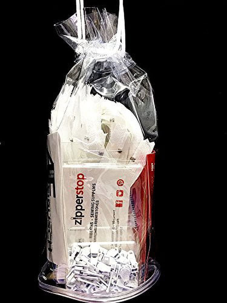 Zipper Repair Kit Solution #3 Coil YKK Brand Slider Use in Sewing or Jewelry - Choice of Brights, Neutrals, or Mix (YKK White Set - 7pcs 108 inches Zippers / 15 Pulls)
