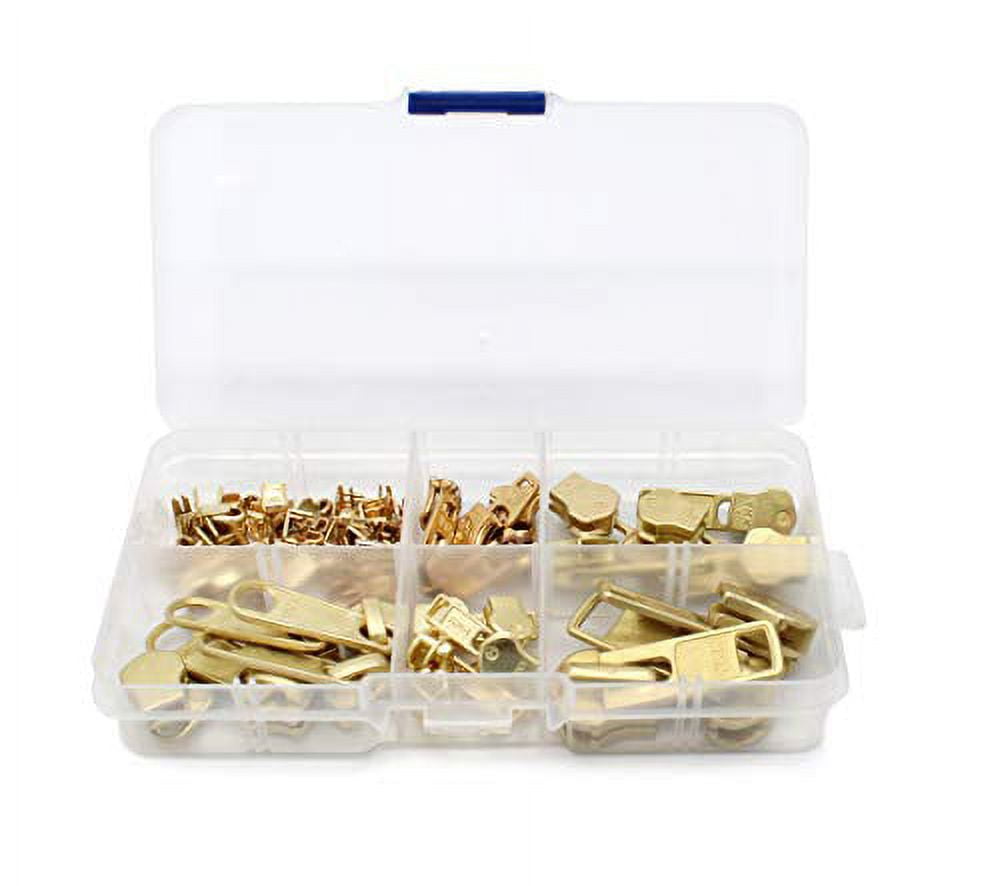 Zipper Repair Kit Solution Metal YKK Assorted Brass Sliders Easy