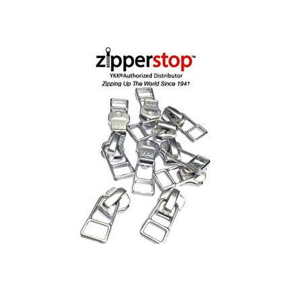 Zipper Repair Kit Solution, YKK #5 Aluminum Metal Zipper Chain 15 Yards Color Black with Your Choice of 12 Pulls of YKK #5 Aluminum Slider - Made in USA (Bell Pull Slider)