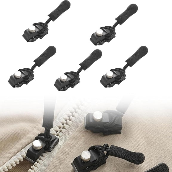 Zipper Repair Kit Universal Zipper Slider Replacement 9pcs 3 Different Size Black Zippers Fix Repair Kit for Backpack, Jackets, Coats, Tents, Luggage, Bags