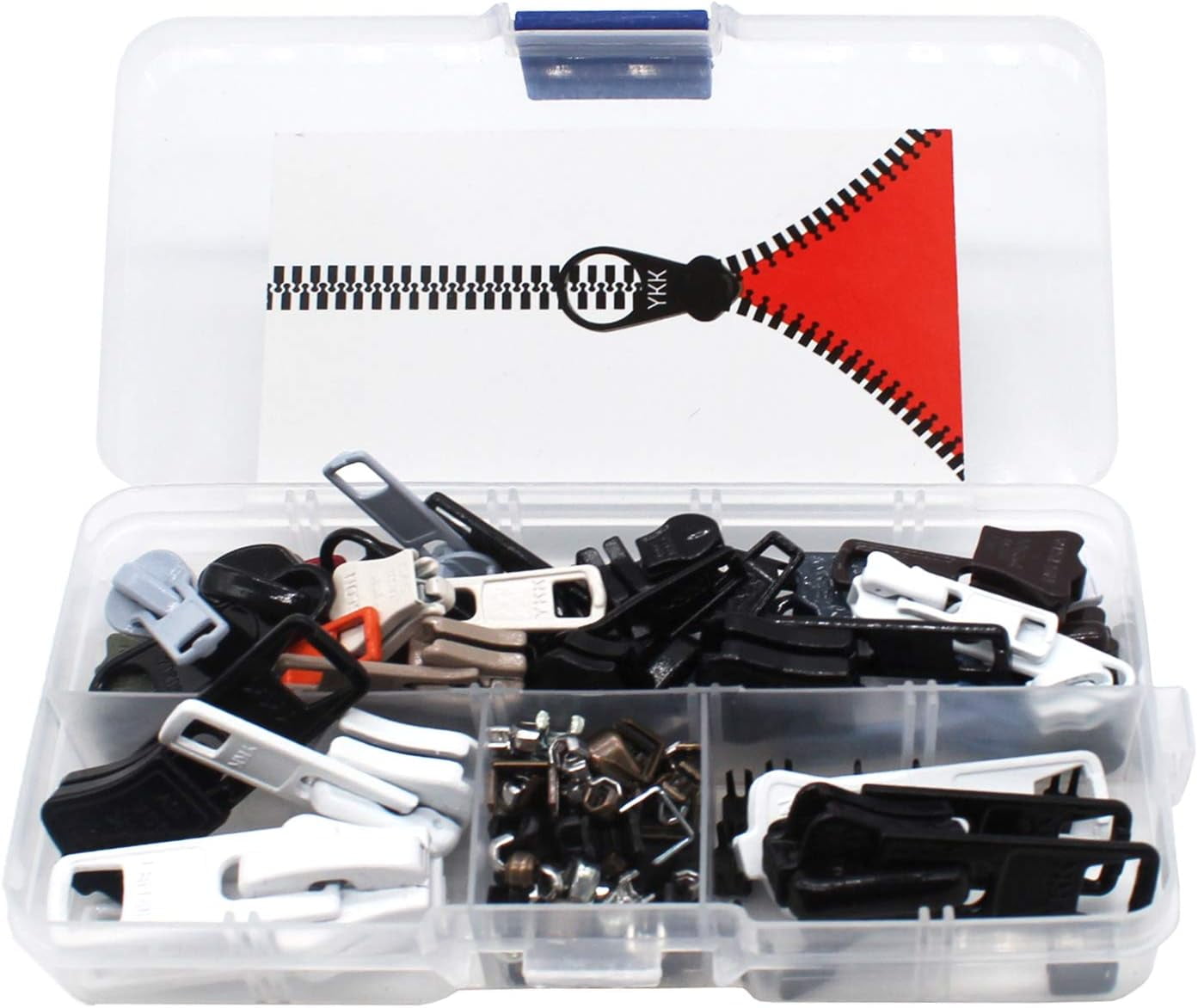 Zipper Repair Kit For YKK Molded Plastic Zippers (Sliders, Top Stops