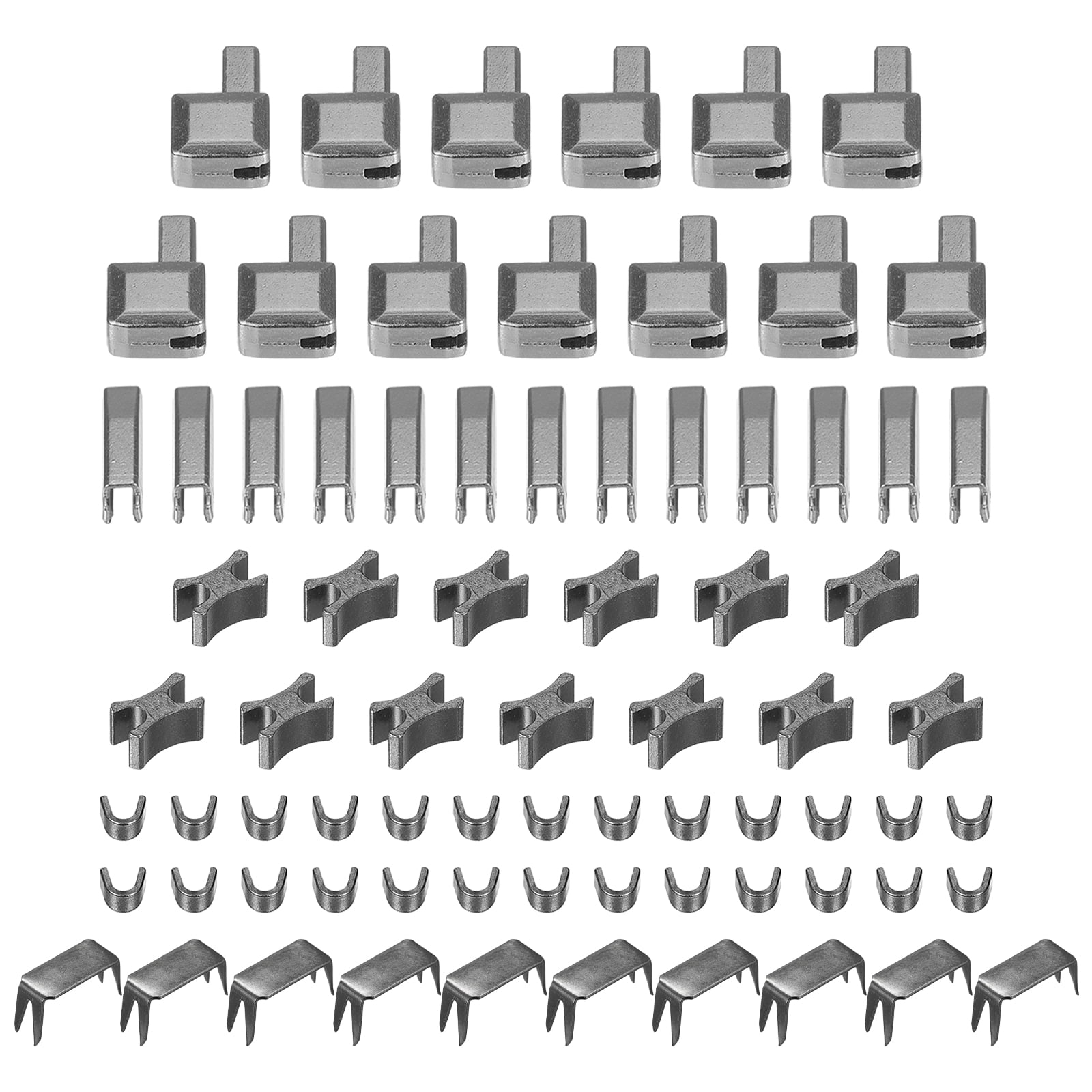 Zipper Repair Kits, 8 Metal Latch Slider Retainers Box & Insertion