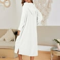 thumbnail image 1 of Zipper Robes For Women Ribbed Knit Bathrobe Lightweight Full Length Loungewear With Pockets S 3XL Shower Robe for Women with Hood Women Bath Robe Fuzzy Vest 3x Soft Towel Robes for Women Robes for, 1 of 4