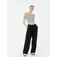thumbnail image 1 of Zipper Shoulder Off T-Shirt, 1 of 6