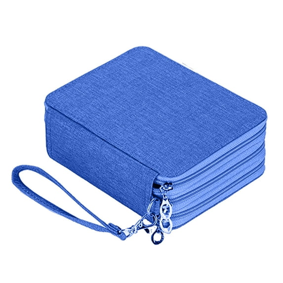 Zipper Stationery Bag Multi-functional 72 Slots Pencil Holder with Zipper Closure Twill Fabric Large Capacity Pencil Case for Watercolor Pens or Markers, Pencil Case Organizer