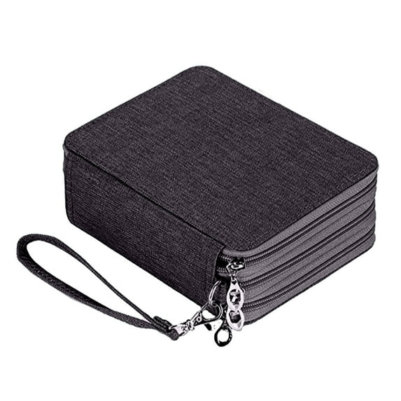 Zipper Stationery Bag Multi-functional 72 Slots Pencil Holder with Zipper Closure Twill Fabric Large Capacity Pencil Case for Watercolor Pens or Markers, Pencil Case Organizer