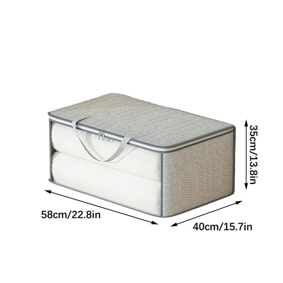 Zipper Storage Bag,Large-Capacity Quilt Storage Basket,Foldable Clothing Organizer,Space-Saving Storage Box for Moving,Home Organization,and Travel,Portable and Durable Storage Solution