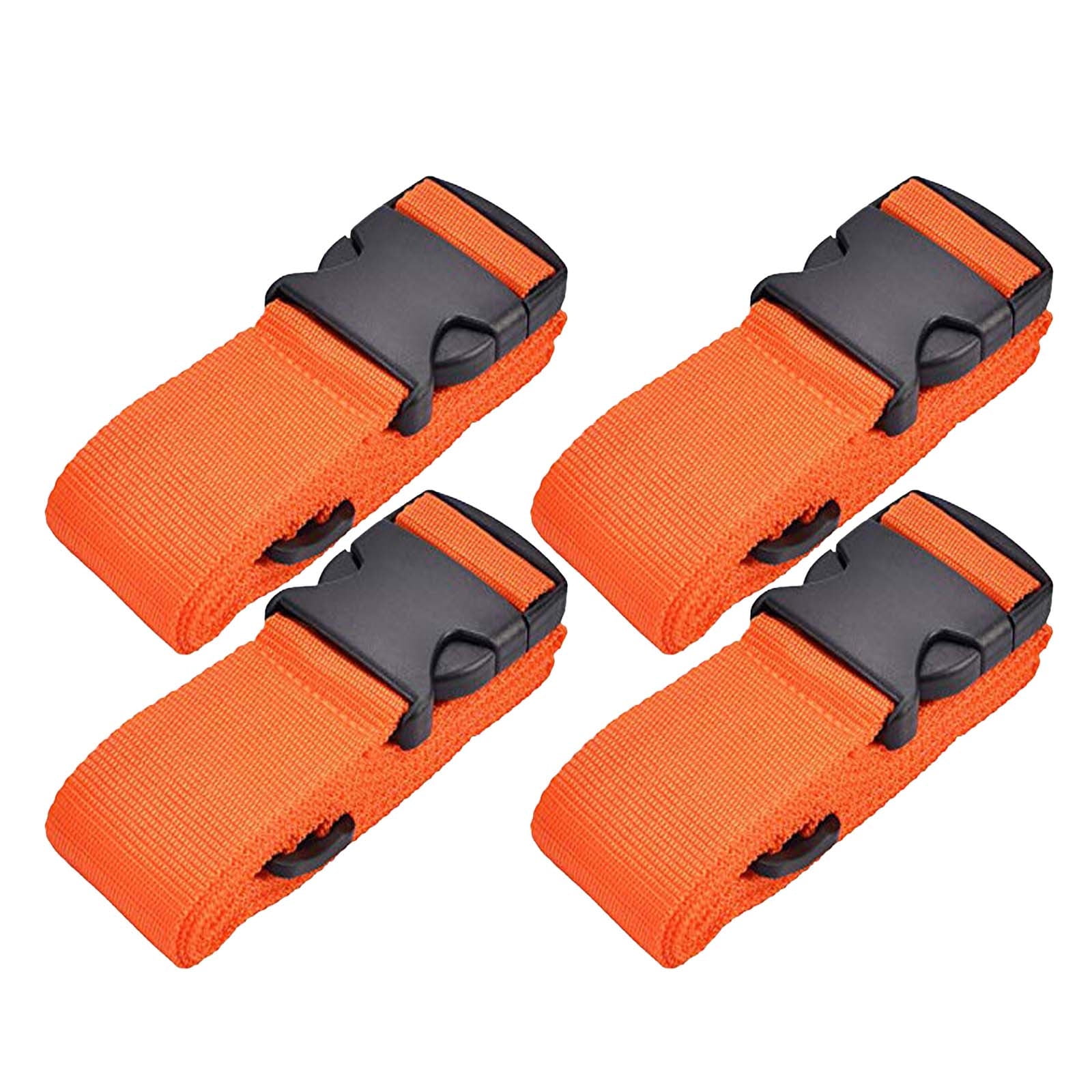 Zipper Storage Bags for Clothes 4 PC Adjustable Luggage Strap Buckle