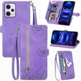 thumbnail image 1 of Zipper Storage Wallet Case for Redmi Note 12 Pro 5G, Case for Xiaomi Poco X5 Pro,Skin Friendly Feel Leather Case with Muliti-Card Slots Holster for Poco X5 Pro/Note 12 Pro,SZY Purple, 1 of 11