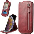 thumbnail image 1 of Zipper Wallet Case for Apple iPhone 13 Pro Max (Not 13), PU Leather [Card Holder Slot Handbag] with Adjustable Kickstand Flip Phone Cover for Apple iPhone 13 Pro Max Red, 1 of 7