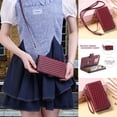 thumbnail image 1 of Zipper Wallet Case for Samsung Galaxy S20 FE 6.5 Inch, Magnetic Clasp Card Slots Soft Silicone Flip Shockproof Case with Detachable Crossbody Shoulder Strap Wrist Strap Handbag Phone Cover,Winered, 1 of 10