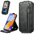 thumbnail image 1 of Zipper Wallet Case for Xiaomi Redmi Note 11 Pro with Card Holder Slot, PU Leather Adjustable Kickstand Flip Handbag Phone Cover for Xiaomi Redmi Note 11 Pro/Redmi Note 11E Pro SDLL Black, 1 of 14
