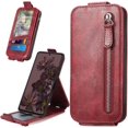 thumbnail image 1 of Zipper Wallet Case for Google Pixel 7 with Card Holder Slot, PU Leather Adjustable Kickstand Flip Handbag Phone Cover for Google Pixel 7 SDLL Red, 1 of 14