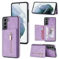 thumbnail image 1 of Zipper Wallet Case for Samsung Galaxy S23 FE,Dteck Magnetic Leather Card Slots Case Shockproof Rubber Kickstand Flip Cover,Purple, 1 of 6