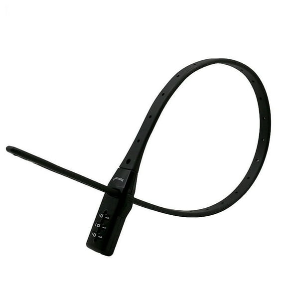 Zipper cable tie lock, adjustable cable tie with stainless steel core - multi-functional cable lock for fixing helmets, bicycles