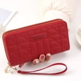 thumbnail image 1 of Zipper clutch wallet women's wallet long fashion large capacity double layer money clip phone bag card bag coin purse, 1 of 7