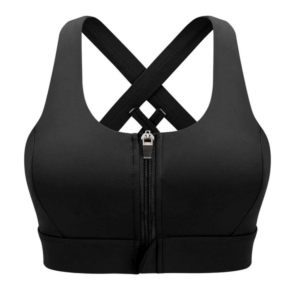 Buy DISOLVE Women's Strappy Sports Bras Back Closure Criss Cross Wire Free  Padded Yoga Bra Workout TopsFree Size (28 Till 32) (C, Black) at
