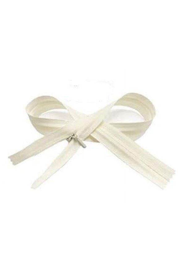 Wholesale Authorized Distributor YKK #3 Coil Invisible Zipper Closed Bottom 3pcs (36", White)