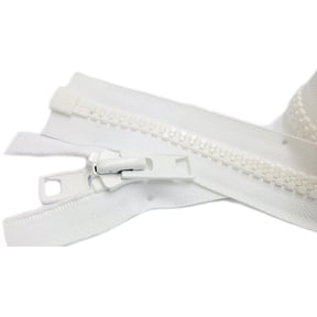 ZipperStop Wholesale Authorized Distributor YKK Bimini Boat,Tent,Canvas Top, Sleeping Bag #10 White Marine Double Pull Reversible Zipper 92" inch ~