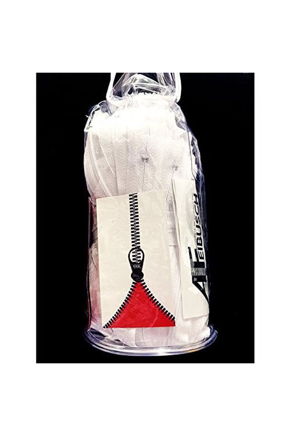 Wholesale - YKK #3 Nylon Coil Zippers Tailor Sewer Craft and Crafter's Special - Made in USA (12 Inch - Pack of 25pcs, White)