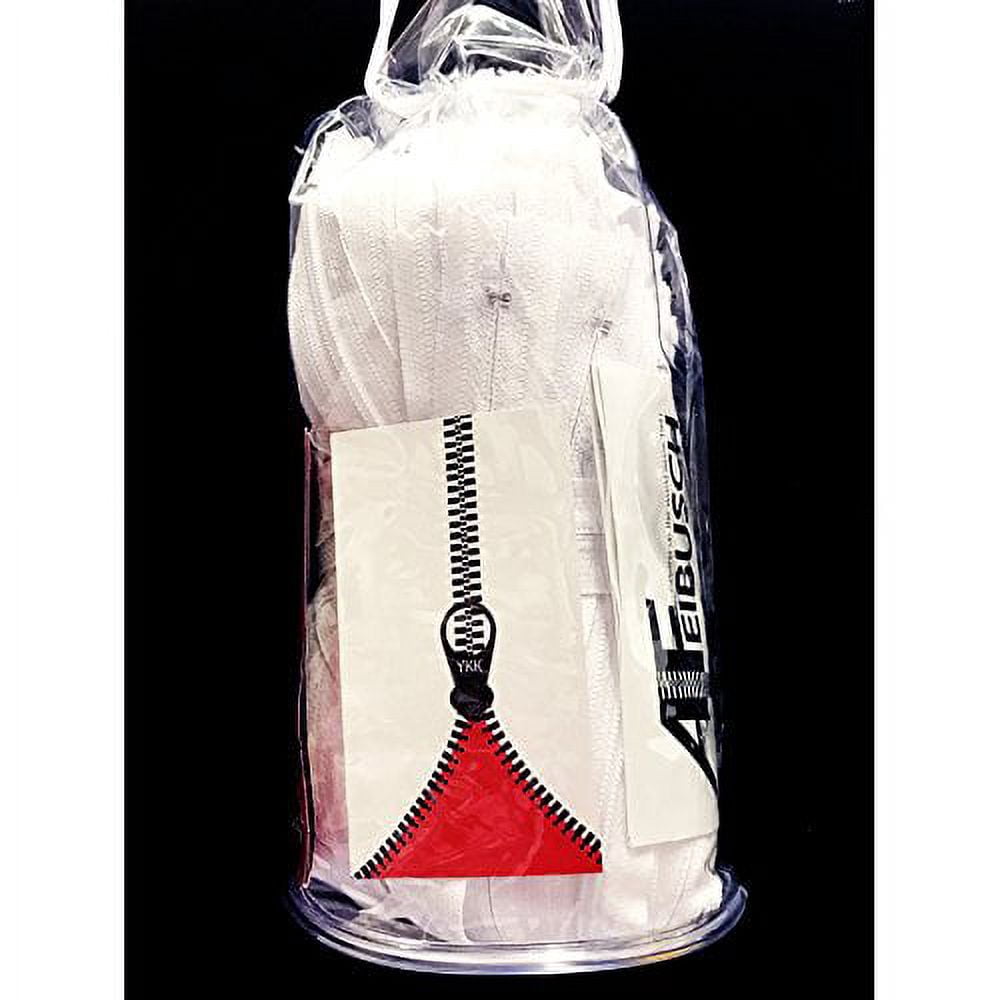 ZipperStop Wholesale - YKK #3 Nylon Coil Zippers Tailor Sewer Craft and Crafter's Special - Made in USA (14 Inch - Pack of 50pcs, White)