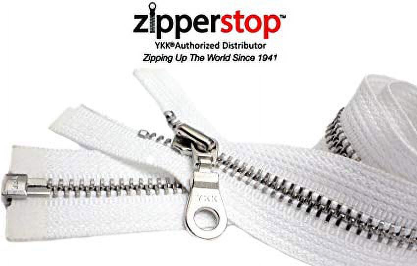 ZipperStop Wholesale YKK® Jacket Zipper Aluminum Finished (Custom Length) YKK®5 Medium Weight