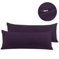 thumbnail image 1 of PiccoCasa Zippered Body Pillow Cover Microfiber Silky-Soft Jumbo Plum, 1 of 8