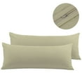 thumbnail image 1 of PiccoCasa Zippered Body Pillow Cover Microfiber Silky-Soft Standard Khaki, 1 of 8