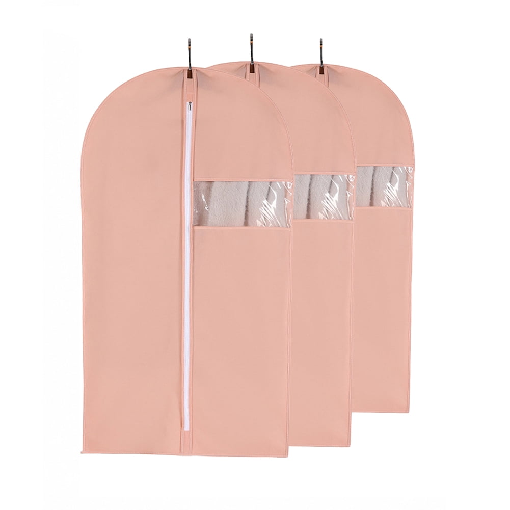 Zippered Colorful Garment Bag,Dust-Proof Suit Bag Garment Cover,Hanging Clothes Cover for Coat, Jacket, Sweater,Shirts,Travel & Clothing Storage,3PCS,24"X39"