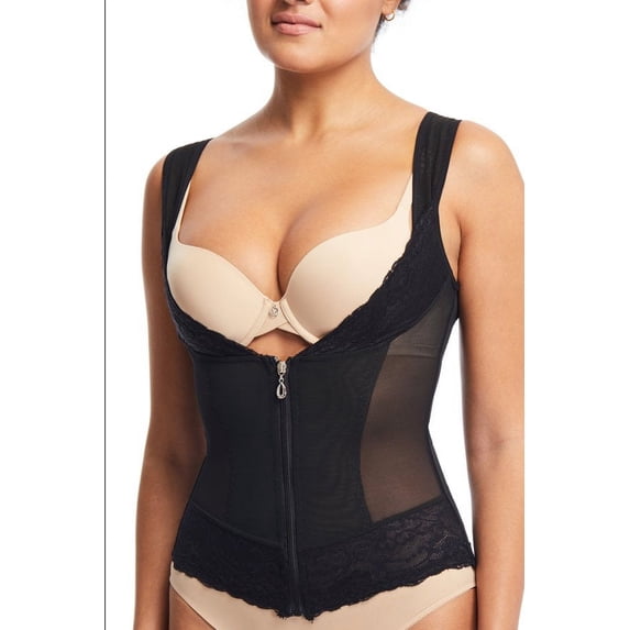 Zippered Criss-Cross Back Slimming Shape Vest