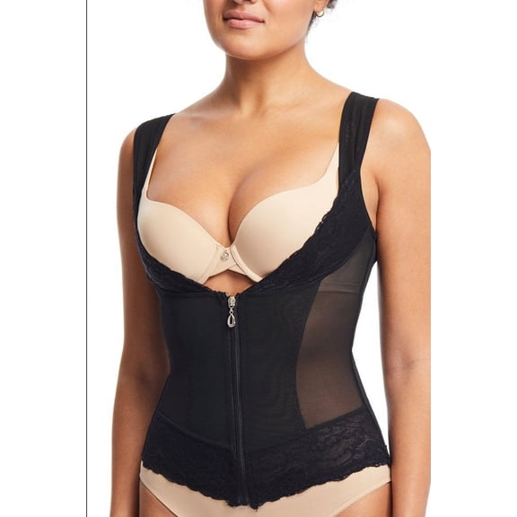 Zippered Criss-Cross Back Slimming Shape Vest