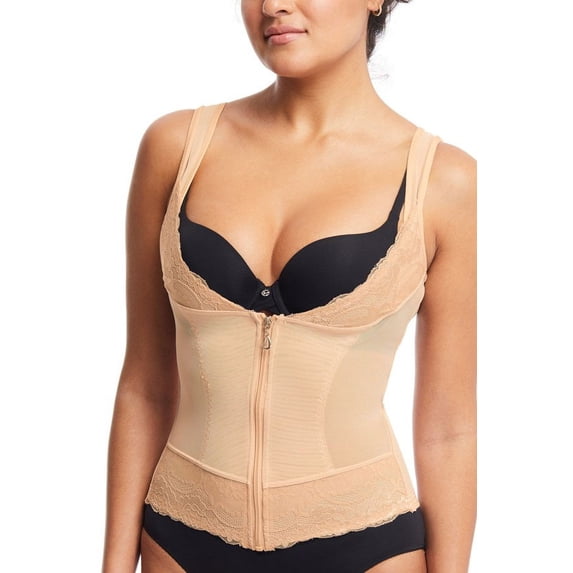 Zippered Criss-Cross Back Slimming Shape Vest