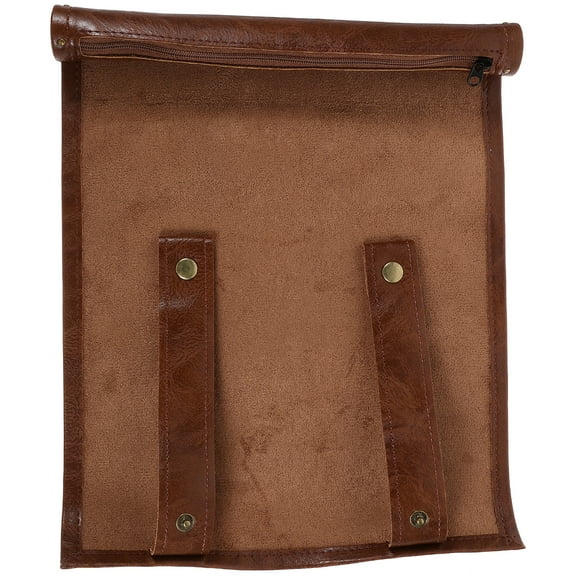 Portable Zippered Dice Holder Bag with Foldable Scroll Dice Tray for Travel and Board Games Storage