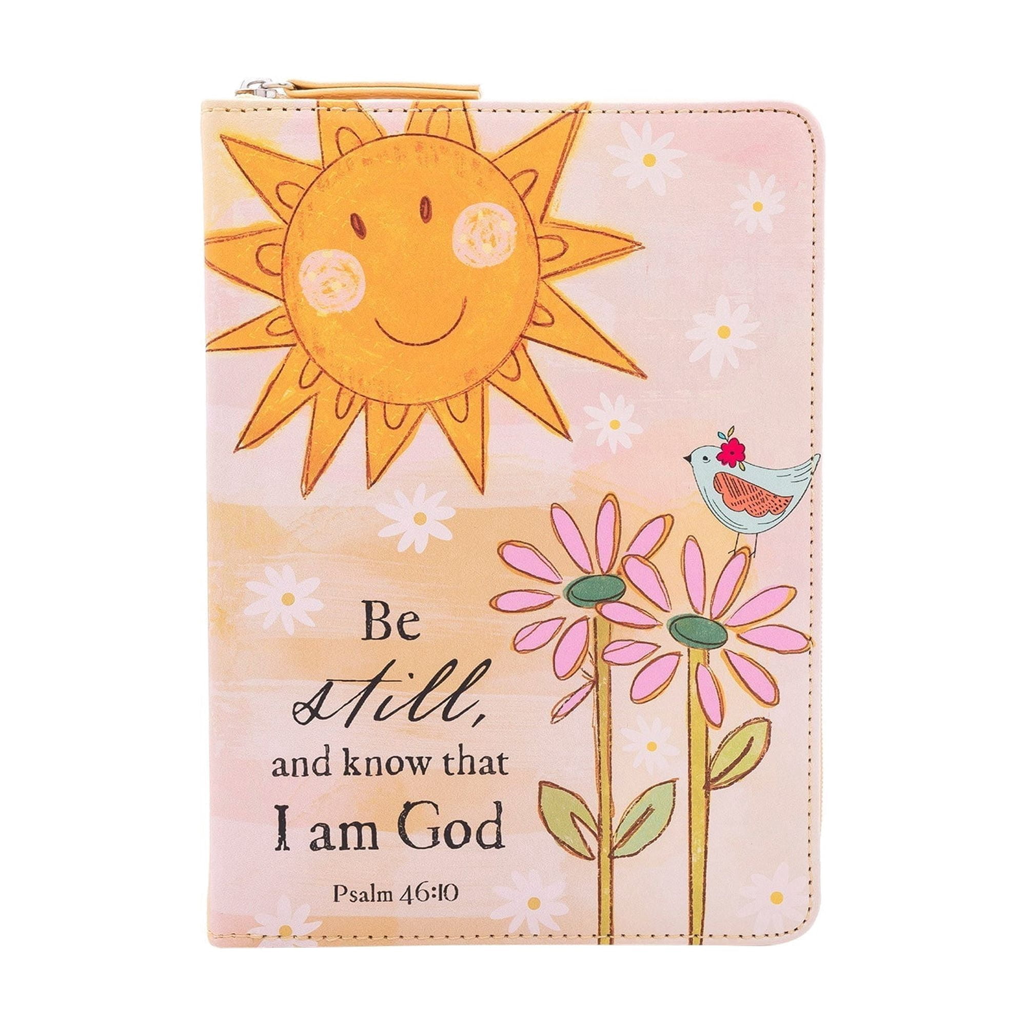 Zippered Faux Leather Journal: Be Still and Know Psalm 46:10