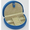 thumbnail image 1 of Zippered Half Moon Jewelry Box, Blue, 1 of 1